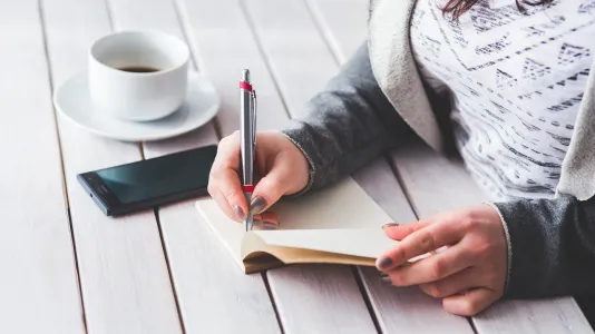 koffie en schrift